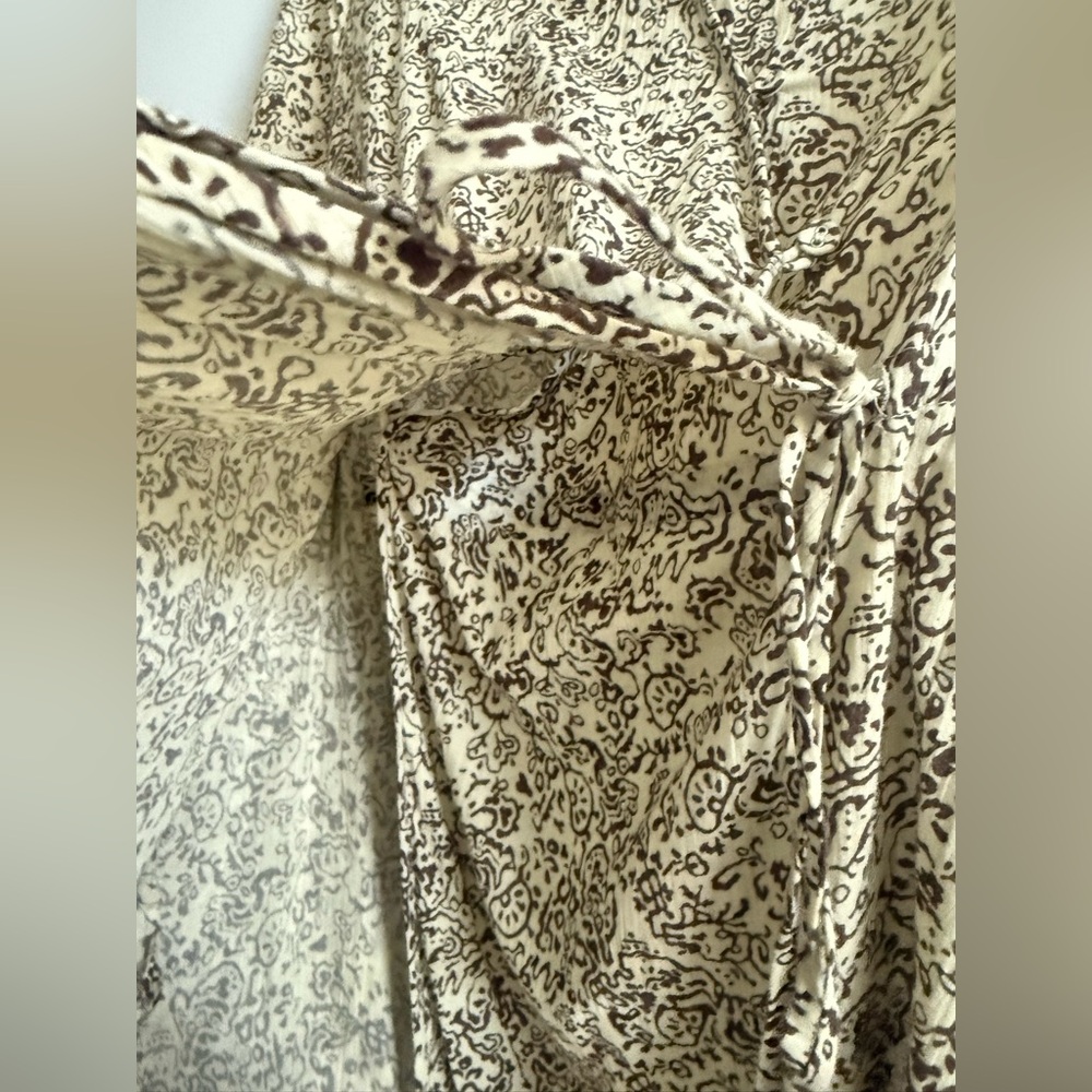 Steve Alan Dress Block Print Cotton Wrap Dress - Picture 5 of 7